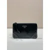 Elegant Black Prada Leather Clutch With Iconic Logo For Timeless Fashion Looks #A49962