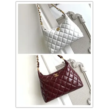 Chanel 4923 Quilted Hobo Bag in Crinkled Lambskin Size 32x30x12CM #A62915