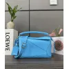 Stunning Loewe Puzzle Bag In Vibrant Blue Showcasing Iconic Geometric Craftsmanship #A50416