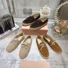 Miu Miu Bow Woven Suede & Leather Boat Shoes #A53179
