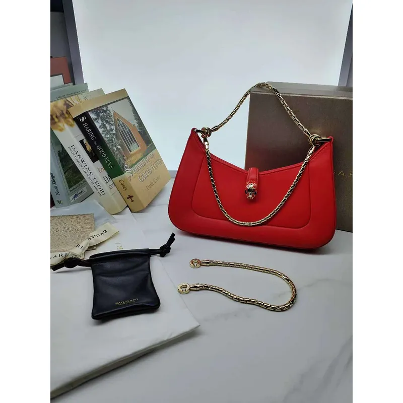 Bvlgari Serpenti Handbag Collection In Vibrant Colors And Chain Detailing #A51659