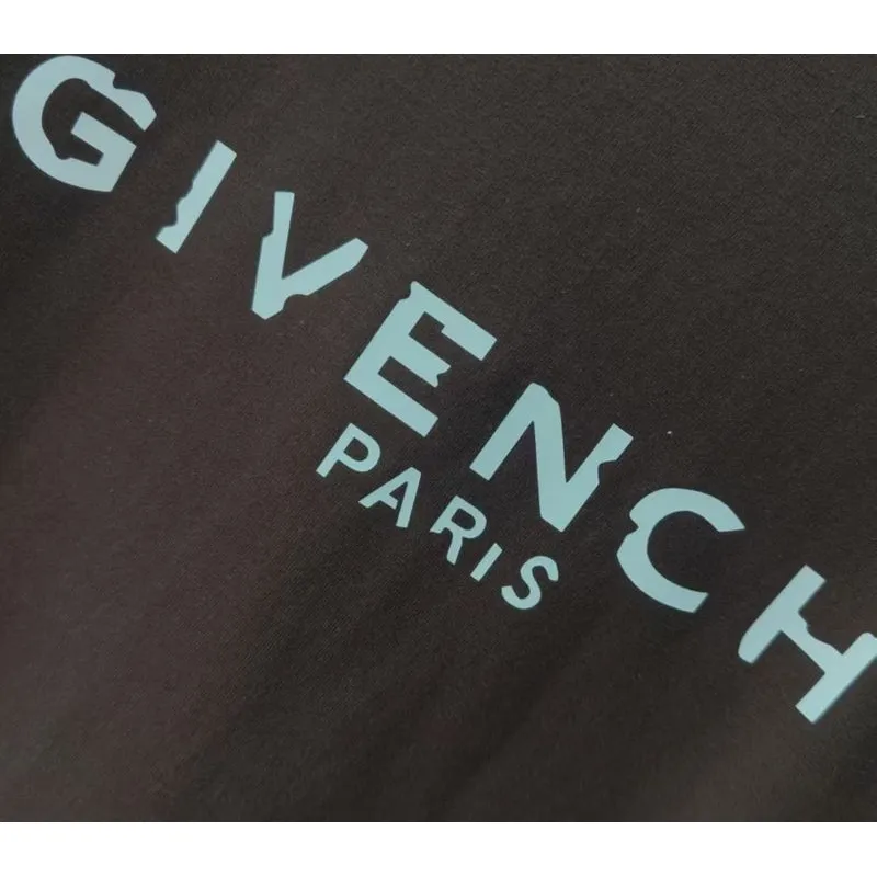 Givenchy Paris Logo Cotton T Shirts in Pink Brown Black and White for men Casual Fashion #A54254