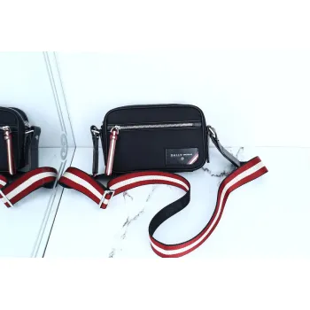 Bally Nylon Crossbody Bag With Signature Striped Strap For Chic Everyday Use #A51670