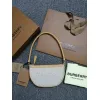 Burberry Canvas And Leather Shoulder Bag With Branding In Neutral Tones #A51529