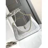 Bvlgari Serpenti Metallic Silver Handbag With Iconic Chain Strap #A51657