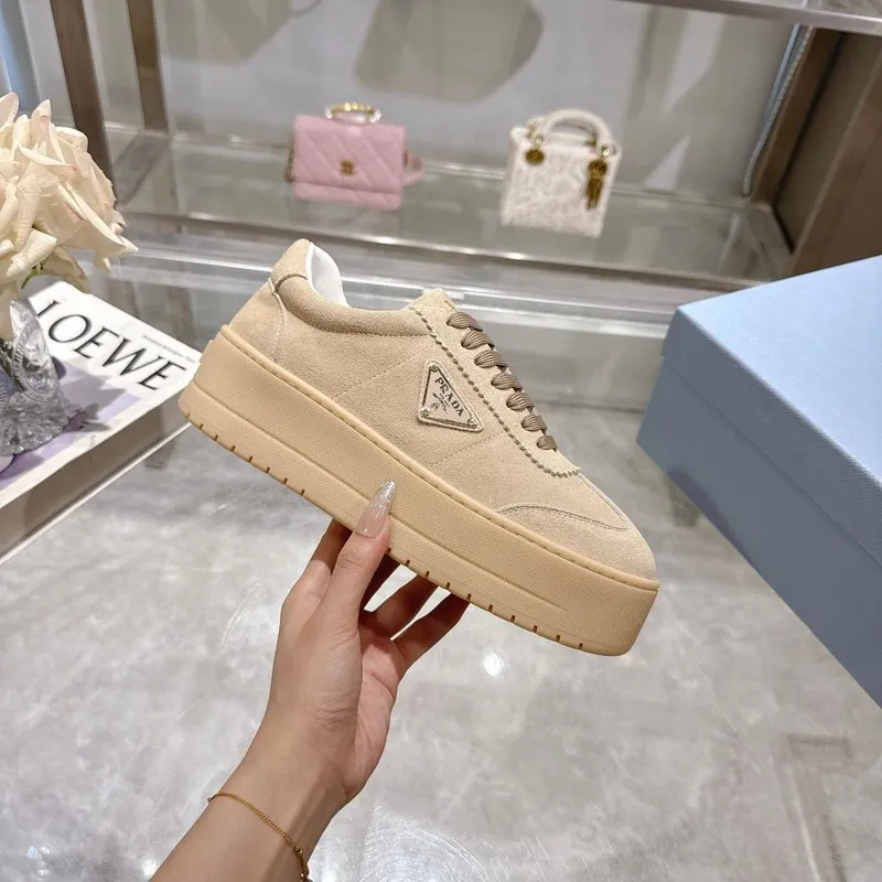 Designer Original brand High Quality Prada Shoes for Womens Prada Sneakers Nude #A52999