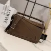 Loewe Featherlight Puzzle Suede Leather Bag 24x10.5x16CM #A63861