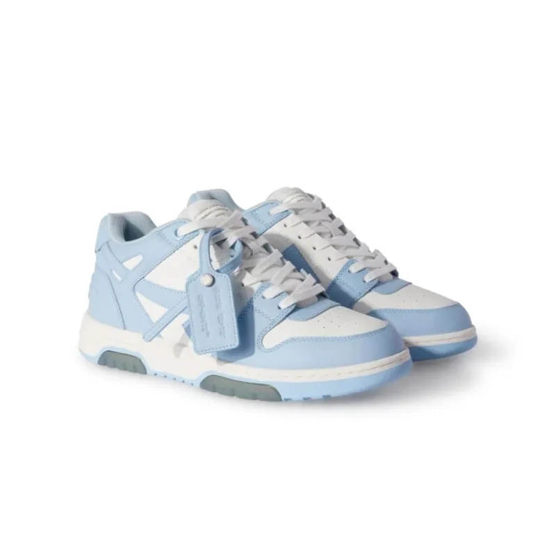 Off-White Mens Sneakers Out Of Office Calf Leather Blue/Black/Grey #A29165 Off-White Mens Sneakers Out Of Office Calf Leather Blue/Black/Grey #A29165