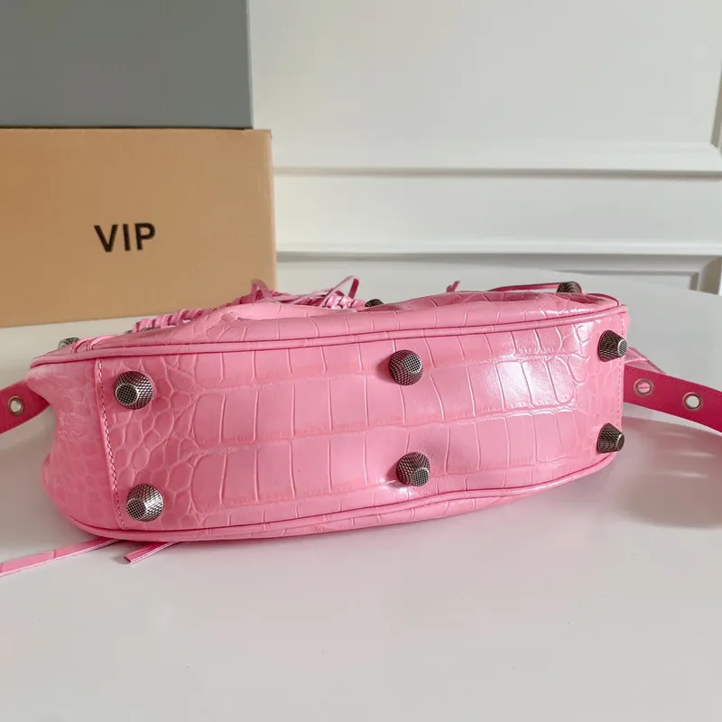 Balenciaga - Inspired Studded Shoulder Bags in Vibrant Color Palettes #A53897 Balenciaga - Inspired Studded Shoulder Bags in Vibrant Color Palettes #A53897