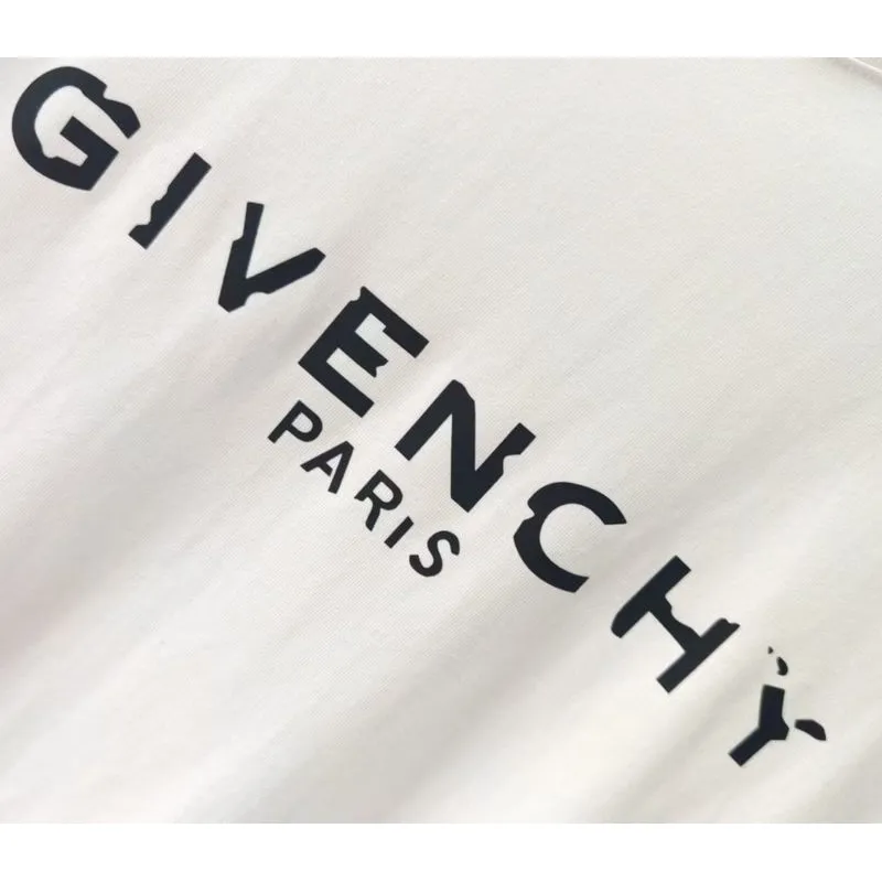 Givenchy Paris Logo Cotton T Shirts in Pink Brown Black and White for men Casual Fashion #A54254