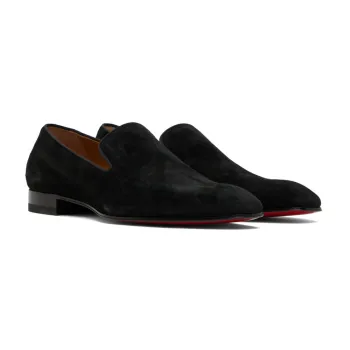 CL Redbottom Black Dandelion Loafers for Men #999930399