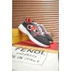 Fendi shoes for Mens Fendi New Domino Sneakers Grey/Red #A52995