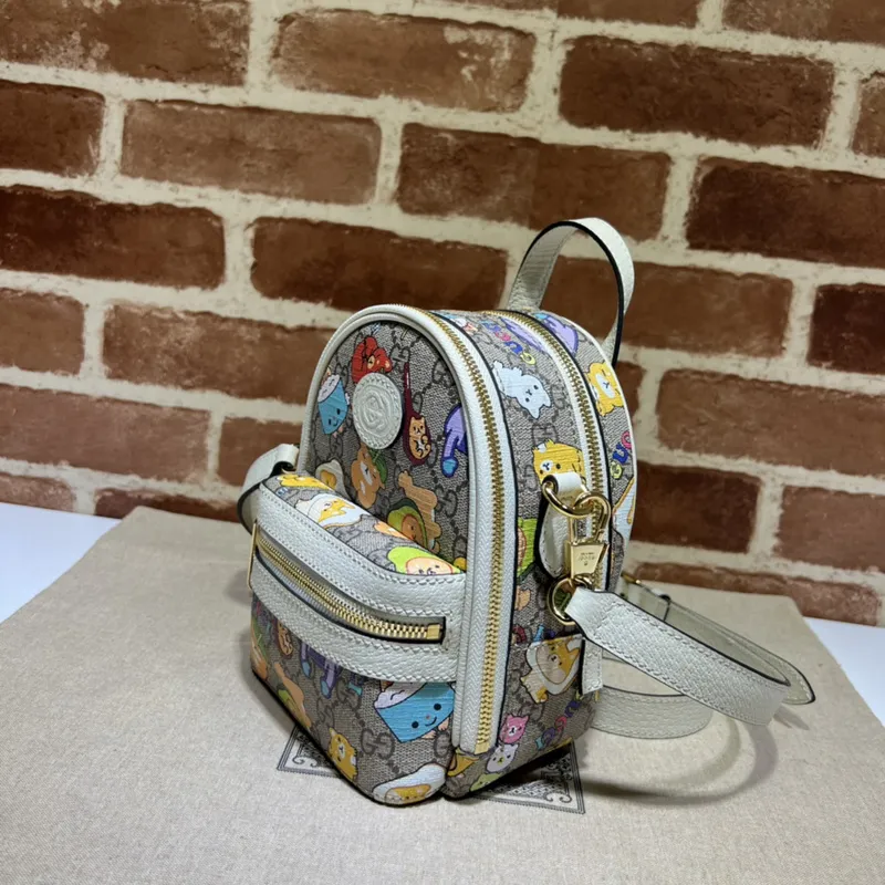 Gucci GG Canvas Mini Backpack With Colorful Cartoon Character Prints #A52727