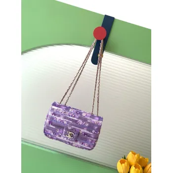 Chanel CF Sequin Quilted Flap Chain Bag, 14 x 21 x 8 cm #A63222