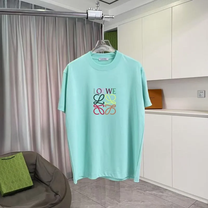 Black LOEWE T - Shirt With Colorful Logo Design For Fashion Enthusiasts #A54411
