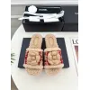Chanel shoes for Womens Camellia Platform Slippers Heel Height:4cm #A54029