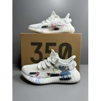 Adidas shoes for Adidas Yeezy 350 Boost by Kanye West Graffiti Low Sneakers  #A40049