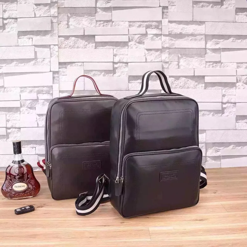 Bally Leather Backpacks With Signature Straps For Sophisticated Travel And Daily Looks #A51673 Bally Leather Backpacks With Signature Straps For Sophisticated Travel And Daily Looks #A51673