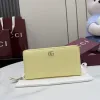 Gucci 456117 GG Marmont Zip Around Wallet - Light Yellow #A60911 Gucci 456117 GG Marmont Zip Around Wallet - Light Yellow #A60911