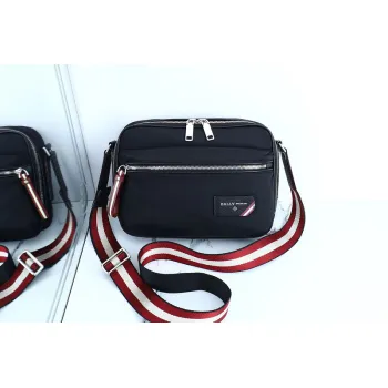 Bally Nylon Crossbody Bag With Signature Striped Strap For Stylish Daily Use #A51668