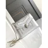 Bvlgari Serpenti Metallic Silver Crossbody Bag With Iconic Motif #A51655