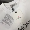 Moncler  Black/White Flocked Logo Cotton T-shirt #A53941