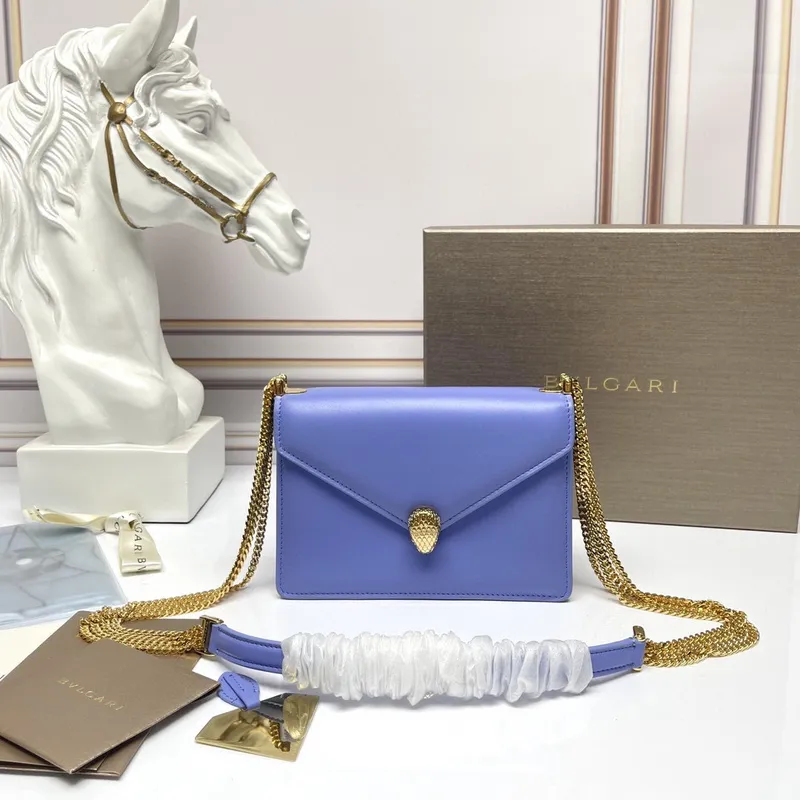 Bvlgari Serpenti Crossbody Bags In Elegant Color Palette With Gold Chains #A51654