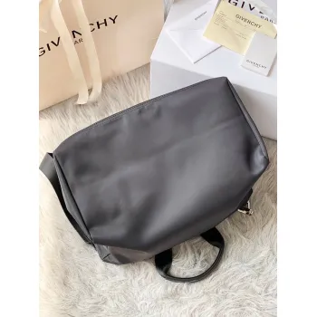 Givenchy Black Nylon Structured Bag With Contrast Detailing And Logo Plaque #A52353