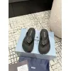 Prada Shoes for Womens Prada Slippers  Rubber Thong Sandals Black/White #A54181