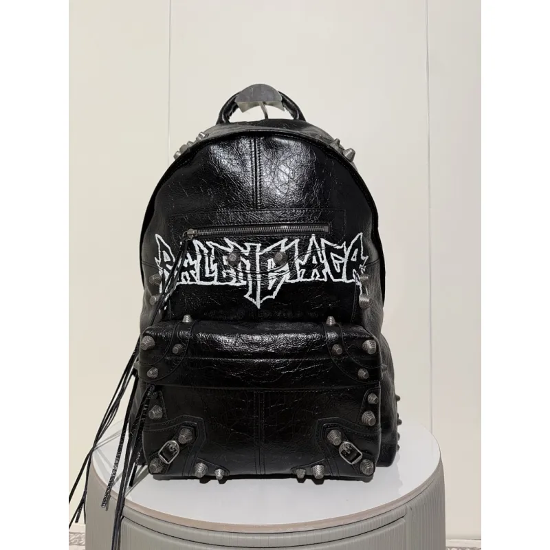 Balenciaga 188024 Le Cagole Backpack in Cracked Lambskin Size 35x46x18CM #A62924