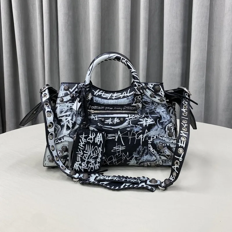 Balenciaga Distressed  Bag with Graffiti Details #A46204