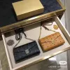 MCM Mini Crossbody Bag, Grid Pattern, Chain Strap, Style 65026 12.5 x 21.0 x 5.0cm #A61795