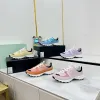 Chanel Denim Suede Calfskin Neon Orange CC Logo Trainers #A53211