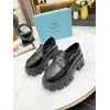 Prada Unisex Shoes Casual height increasing leather shoes #A39524