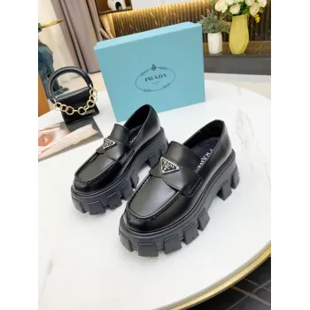Prada Unisex Shoes Casual height increasing leather shoes #A39524