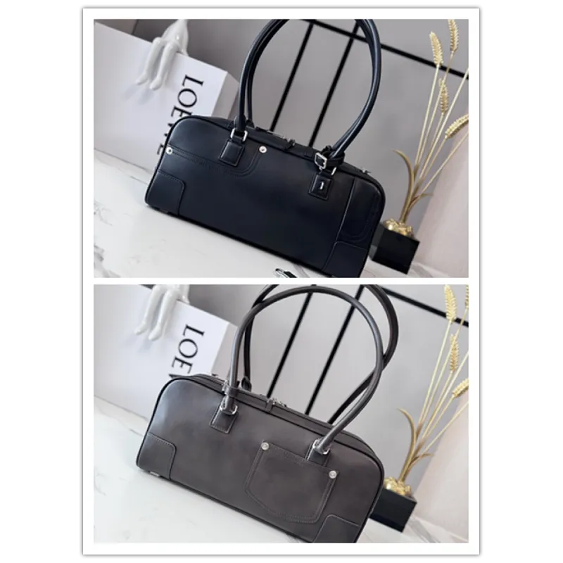 Loewe Amazona Cropped Leather Bowling Bag 30.5x9x15CM #A63855
