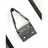 Chic Christian D-ior Crossbody Bag With Signature Oblique Pattern And Branded Strap #A50085