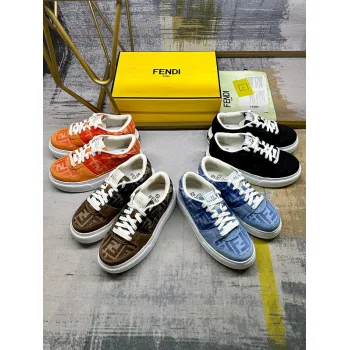 Fendi shoes for Womens Fendi Sneakers White/Blue/Orange #A49600