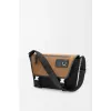 Loewe Mens Messenger Bag - Black Canvas & Tan Suede, Signature Anagram Logo, Versatile Crossbody for Urban Style #A56736