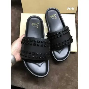 CL Redbottom CL Liulin red slippers with cowhide inner sheepskin and original rubber combined bottom #9874657