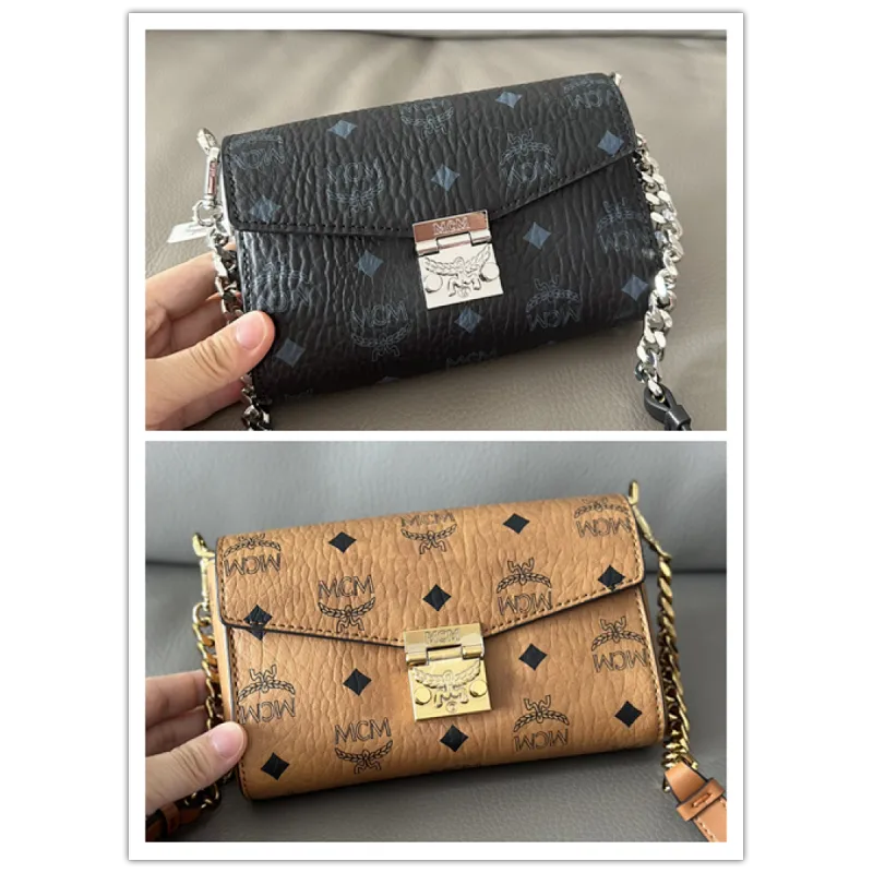 MCM Small Envelope Crossbody Bag, Visetos Monogram, Style 65008 11-18.5-4cm #A61796