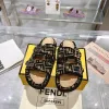 Fendi shoes for women Mauve black FF jacquard velvet slides #A49022
