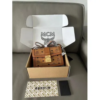 MCM Small Crossbody Bag, Visetos Coated Canvas, Style 65031 15 x 22x 5.5 cm #A61793