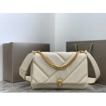 Bvlgari Serpenti Diamond Blast Shoulder Bag In Creamy White Leather For Luxury Style #A51665