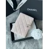 Chanel Quilted Caviar Leather Passport Holder In Blush Pink With Signature CC Turnlock #A50709