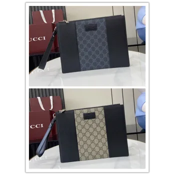 Gucci 795487 GG Pattern Zip Clutch with Wrist Strap 28-22-3cm #A61867