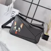 Loewe Puzzle Fringe Cat Leather Shoulder Bag 24x10.5x16CM #A63849