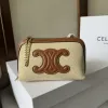 CELINE CLUTCH ON CHAIN CUIR TRIOMPHE IN TEXTILE AND CALFSKIN #A49271