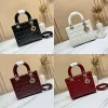 D-ior Lady Handbags Black/Wine/Red/White #A57293