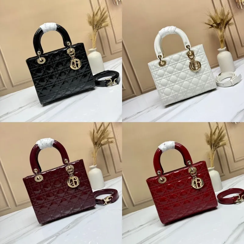 D-ior Lady Handbags Black/Wine/Red/White #A57293